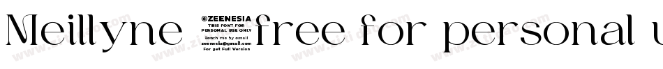 Meillyne (free for personal use only)字体转换
